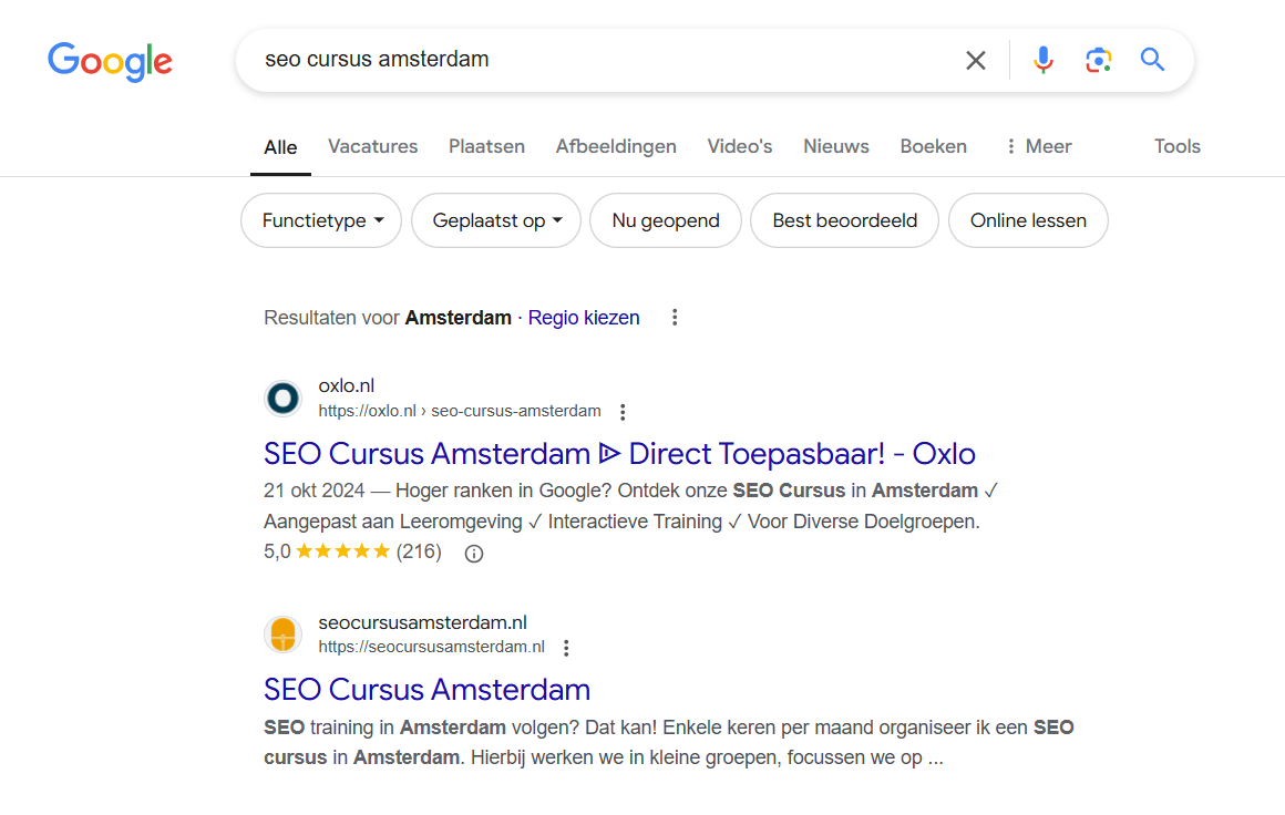 SEO cursus amsterdam